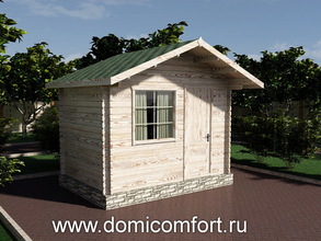 Бытовка дачная из бруса 3х2