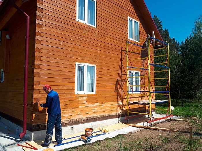 покраска дома из бруса цена покраска дома из бруса цена